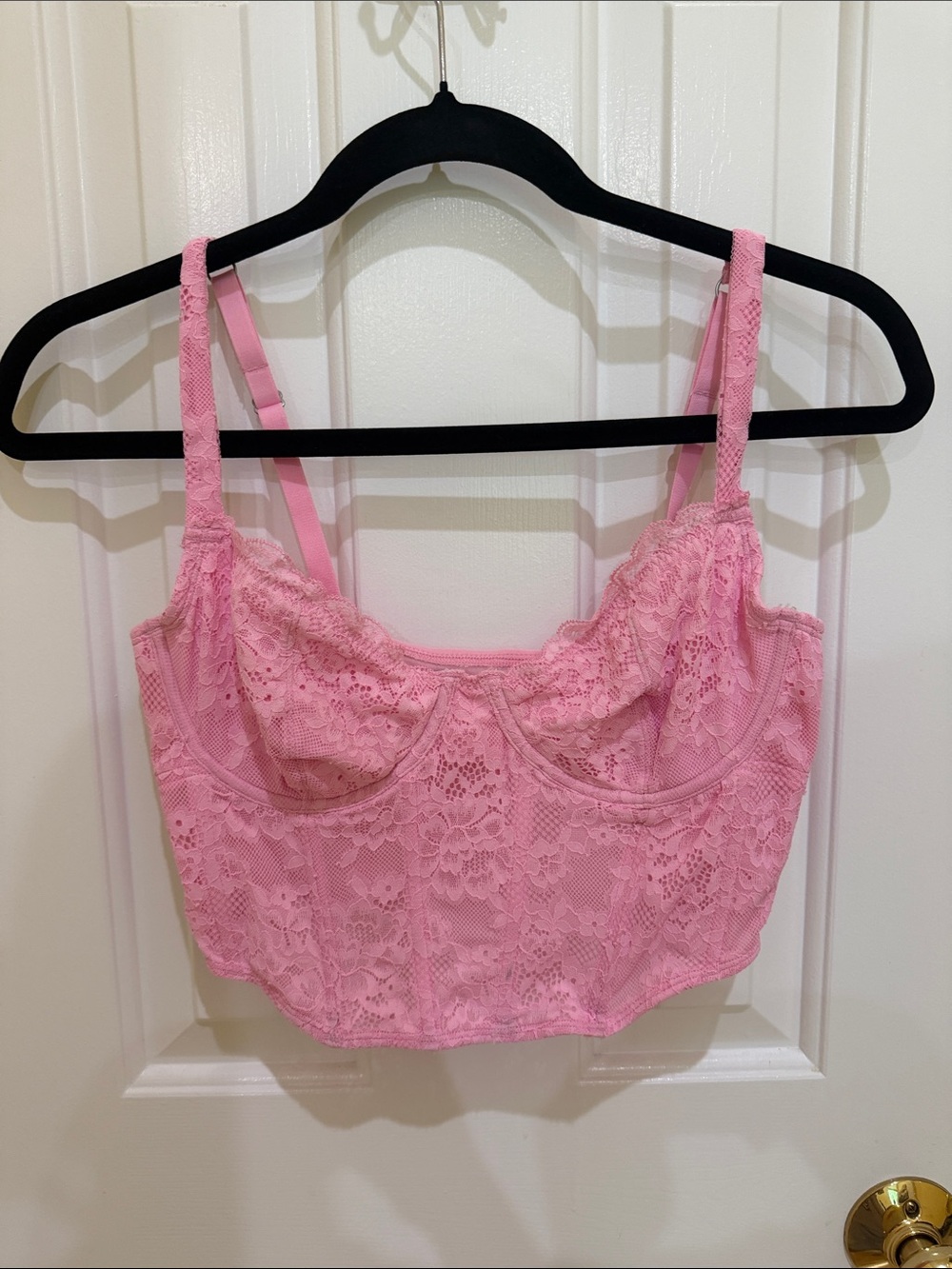 Hollister Pink Lace Bralette Top